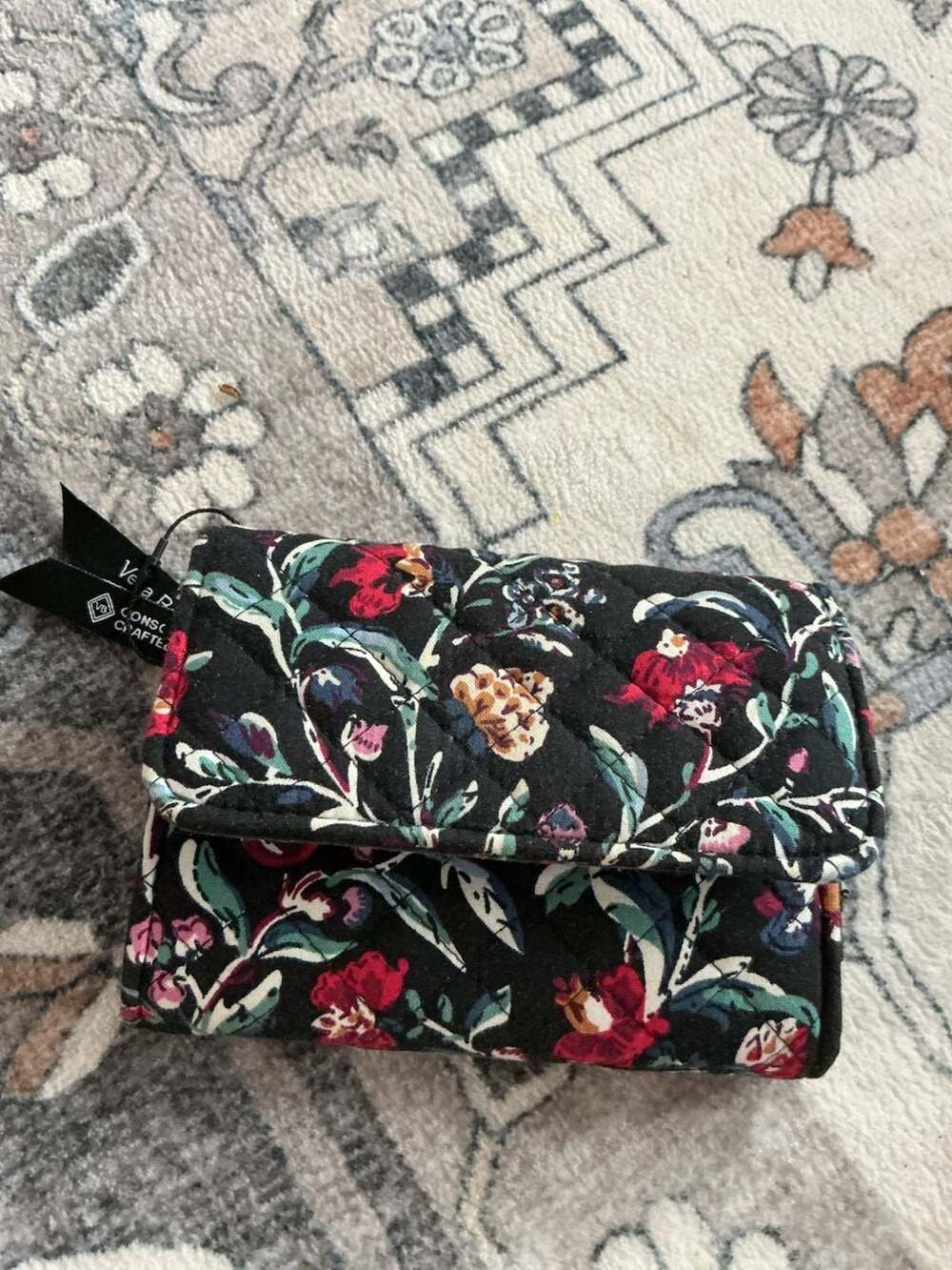 Vera Bradley RFID Compact Wallet in Floral Pattern